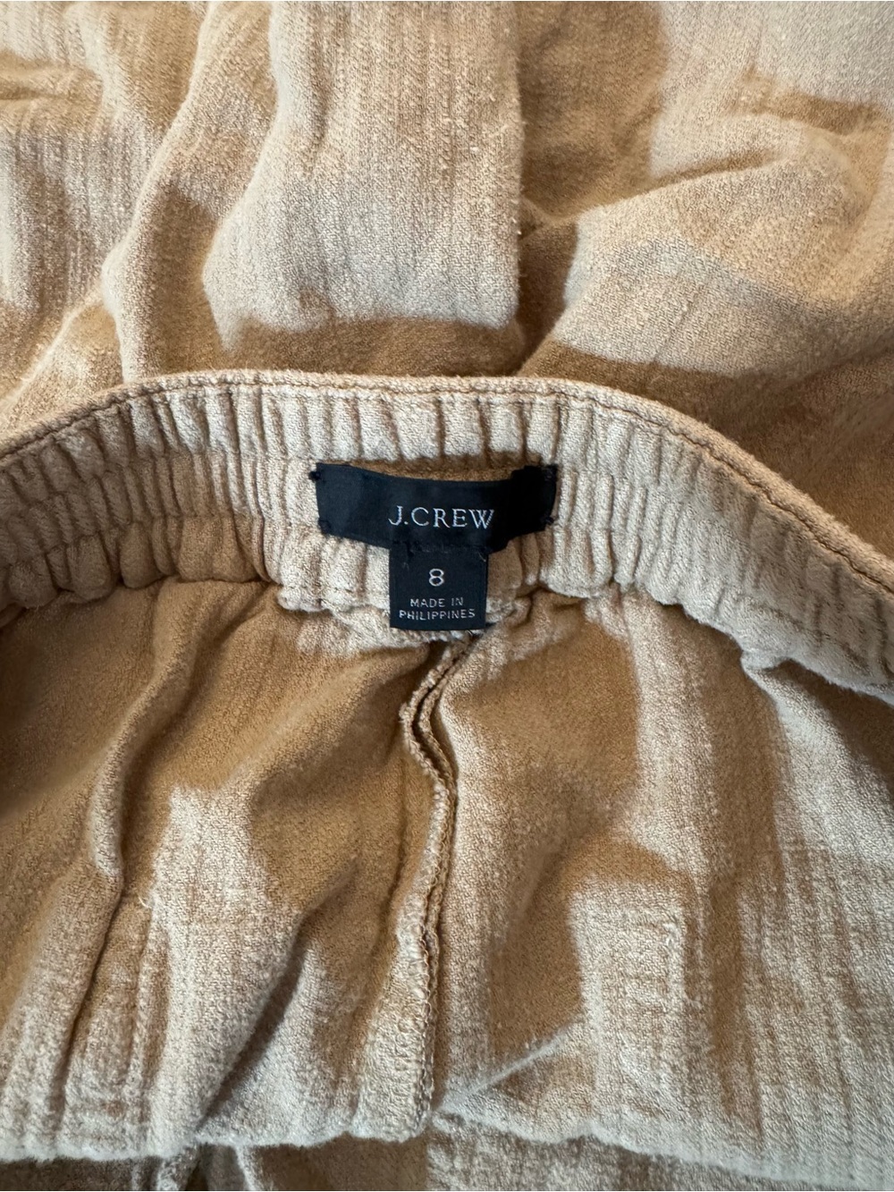 J. Crew Beige and Cream Patchwork Cargo Joggers - Picture 4 of 4